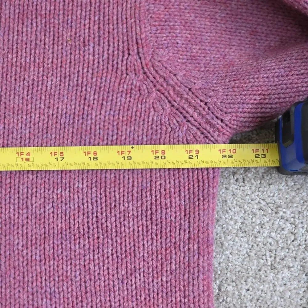 J. Crew Wool Crewneck Sweater Winter Top Medium Pink Mauve